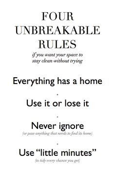 your house to stay clean. - Tried the Use it or Lose it Rule to clean ...