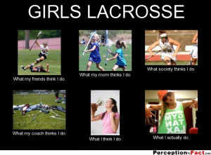 GIRLS LACROSSE What my friends think I do. What my mom thinks I do ...