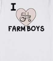 Heart Farm Boys Cute country t shirts for girls who love farm boys