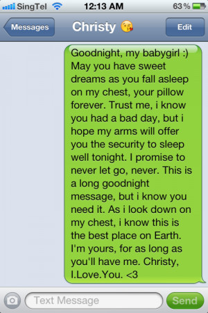 love you #goodnight message #i'll never stop doing this