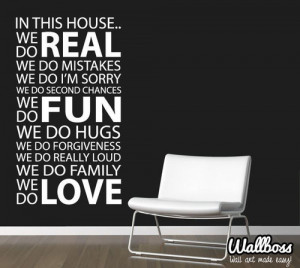 stencil home decor wallpaper removable words mural love family quote ...
