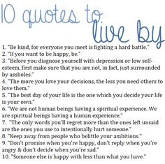 10 quotes to live by