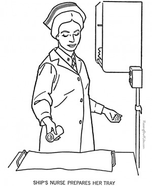 Military Nurse Coloring Pages