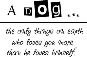 dog only things on earth who loves you more than he loves himself cute ...