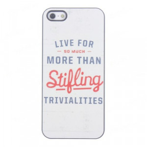 Quote Aluminum Hard Case for iPhone 5s 5 - Live for so much more than ...