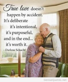 True love image with old people quote on wallpaper relationship, life ...