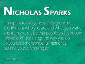 Nicholas Sparks Moving On Quotes