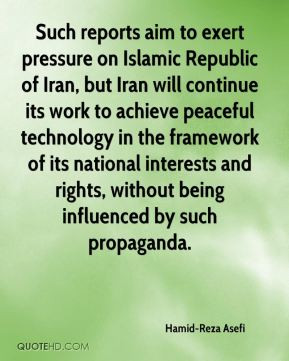 Such reports aim to exert pressure on Islamic Republic of Iran, but ...