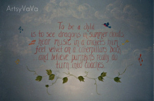 This was painted in a child's bedroom. All the things mentioned in the ...