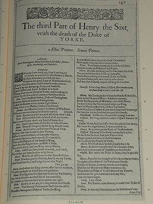 Titelpagina van The Third Part of Henry the Sixt, with the death of ...