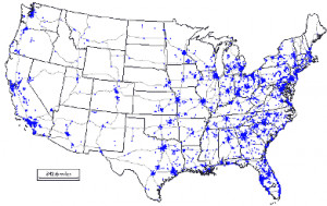 Graphic Us and Canada Map