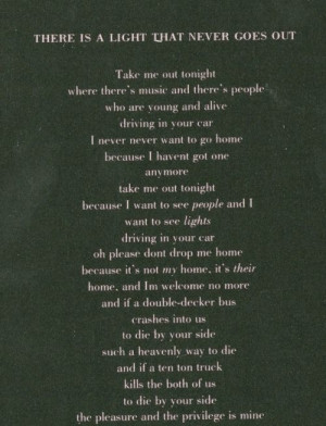 favorite the smiths there is a light that never goes out