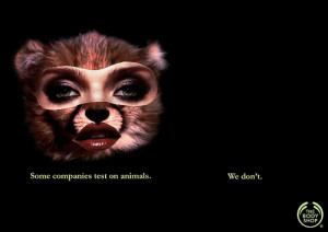 body shop concept(against animal testing)