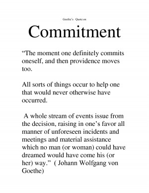 committed how can you accomplish a goal without a commitment