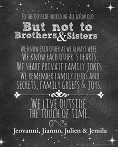 16 x 20 Chalkboard sibling quote PERSONALIZED by MilagroPrints, $5.00 ...