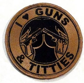 Love Guns and Titties Patches | Tan and Black