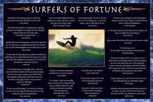 SURFERS OF FORTUNE Surfing Quotations Poster - Aquarius Images, Mantis ...