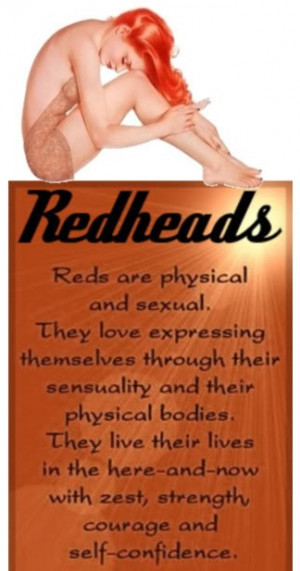 love being a redhead it s a rare thing so i think there s a bond ...