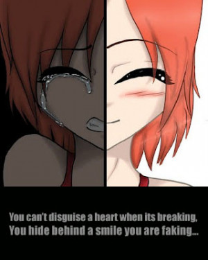 Fake Smile Anime Girl Smiling