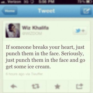 ... break, ice cream, love, quotes, relationship, somone, wiz khalifa