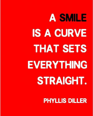 Smile Quote Print Phyllis Diller. $12.00, via Etsy.