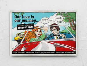 FREE SHIPPING / Romantic print / retro love, retro comic, love quote ...