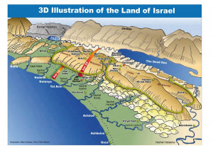 3D Topographic Map Israel