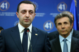 ... Bidzina Ivanishvili (right) as his successor in GD headquarters on