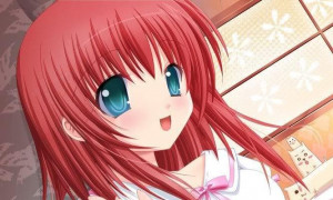 anime girl red hair Image