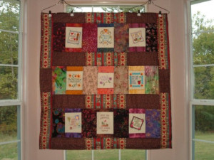Quilt, Wall Hanging, Embroidered and Quilted Sweet Samplers ...