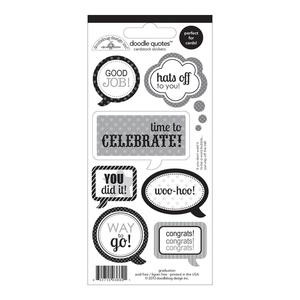 Cap And Gown Doodle Quotes Cardstock Stickers - Doodlebug