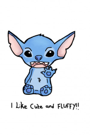 Stitch - I LIKE CUTE AND FLUFFY by Hatters-Workshop