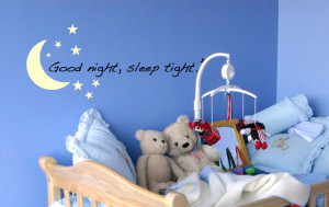 WA62] Good night, sleep tight. (glow in the dark moon and stars ...