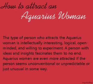 How Attract Aquarius Woman