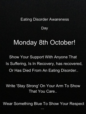 eating disorder Personal anorexia bulimia ednos awareness day