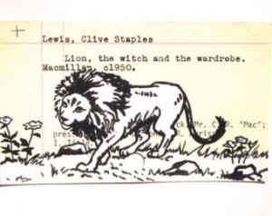 The Lion, The Witch and the Wardrob e Library Card Art - Print of my ...