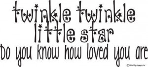-Baby Wall Decals-Twinkle Twinkle Little Star Vinyl Decal-Wall Quote ...