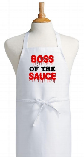 Details about Boss Of The Sauce Funny Aprons For Grilling
