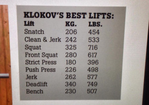 olympic-weightlifting:Klokov’s Best LiftsJesus.