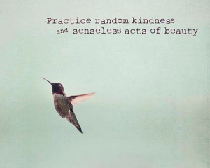 ... Mint Bird Print- Random Kindness, Senseless Beauty on Etsy, $15.00