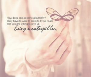 butterfly, cute, girly, life quote, love quote, pink, quote, text