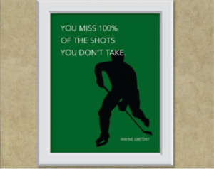 Wayne Gretzky Hockey Quote Wall Art Print ...