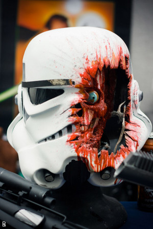 Realistic Battle Damaged Stormtrooper Helmet