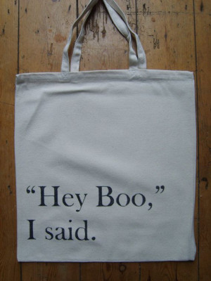 Harper Lee Hey Boo To Kill A Mockingbird Quote Book Bag Canvas Tote