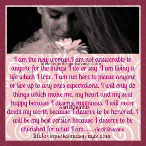 New I AM a Woman Quotes