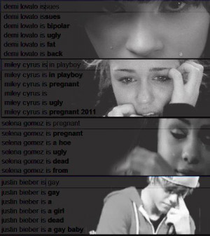 bad haters, bipolar, crying, demi lovato, haters gonna hate, justin ...