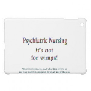 Psychiatric Nurse-with Quote iPad Mini Cases