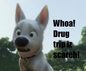 Disney's Bolt Funny Pictures Drug Trip is Scareh