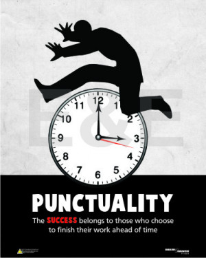 The designer poster series PUNCTUALITY is used to encourage, motivate ...