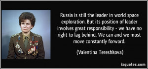 Russia is still the leader in world space exploration. But its ...